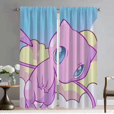 Curtains Child Room Pokémones Shades Blackout Curtain for Room 2 Panel Home Interior Curtains Tulle for Bedroom Partition Living