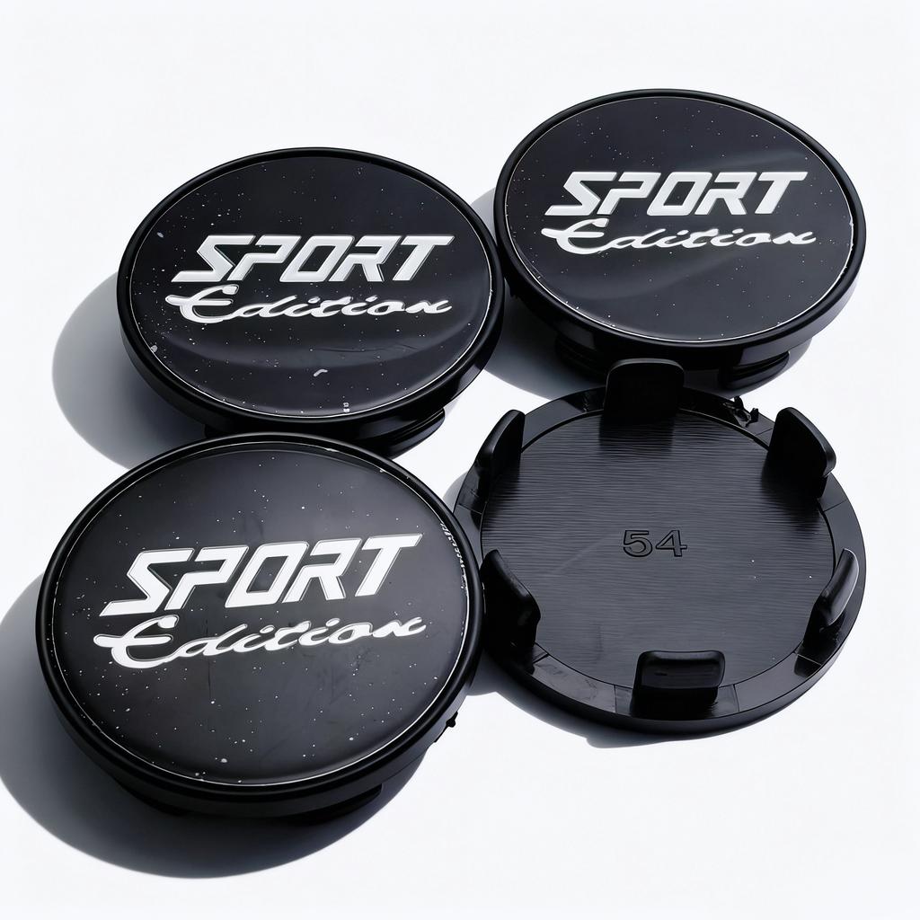 4pcs Sport Edition Logo Badge Emblem Car Wheel Center Caps 54MM Clips 49MM Wheels Hub Cap Rim Hubcaps Dust Cover Car Accessories