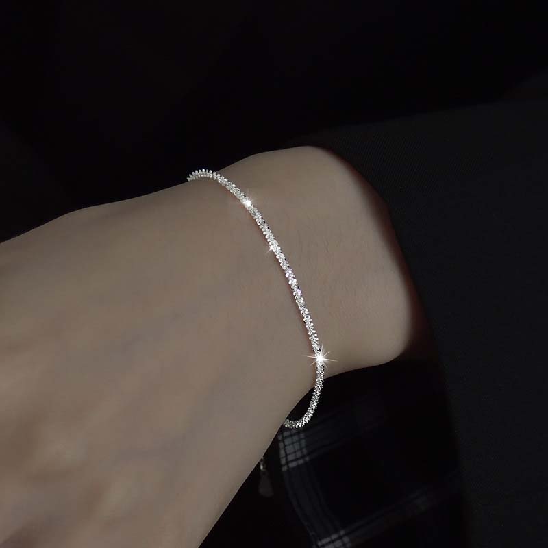 

2026 New Copper Colour Sparkling Gypsophila Bracelet for Women Exquisite Simple Adjustable Chain Bracelet Wedding Zircon Party