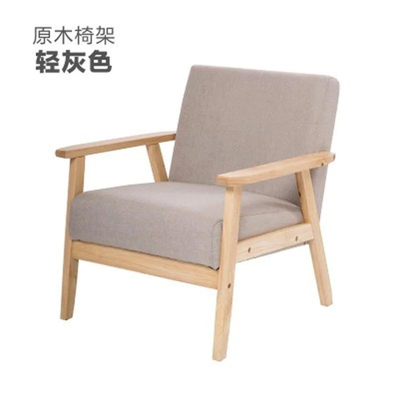 Children Sofa Girl Boy Sofa Chair Solid Wood Soft Fabric Seat Kindergarten Baby Learning Watching TV Leisure Single Sofa Chair
