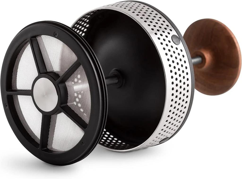 Fellow Clara French Press Coffee Maker Pot Pitcher [Official Manufacturer] [] (Black + Walnut)