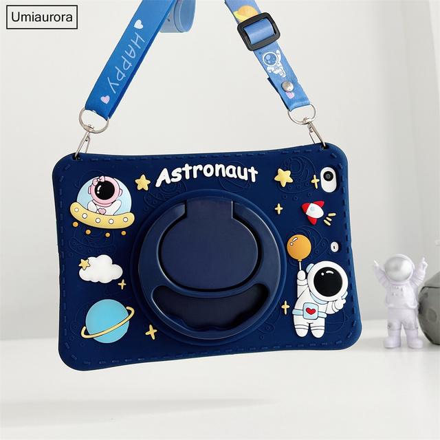 Cartoon Unicorn Astronaut Pig Kids Bubble Case pro Samsung Galaxy Tab A8 10.5 SM-X200 X205 S6 A7 Lite T500 P610 T290 T220 silikonový obal na tablet