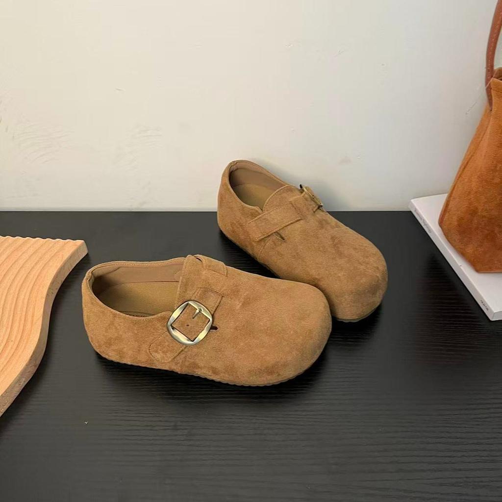 All-inclusive Ein-Pedal-Schuhe Boken dicksohlige Innenhöhe Erhöhung 2025 einzelne Schuhe neu hässlich süß Boken Schuhe Damen Doudou Schuhe Herbst