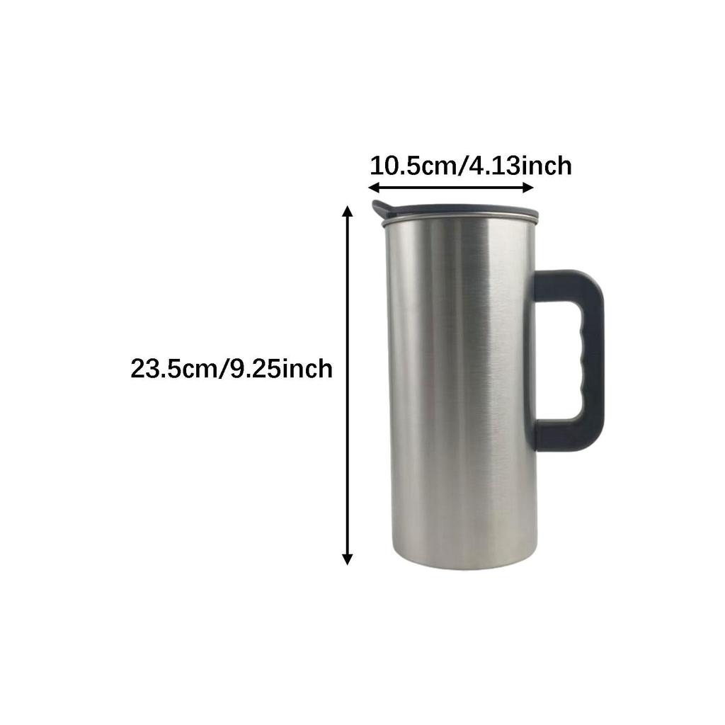 Stainless Steel Jug with Lid And Handle, Versatile, Easy-to-clean Portable Kettle, Beverage Container for Hotel And Home