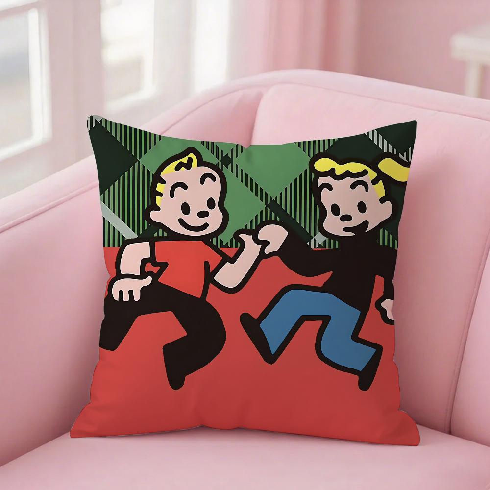 Osamu Goods Pillow Case Square Double-Sided Printing Short Plush Sofa Cushion Cover Bedroom Bedside Pillow