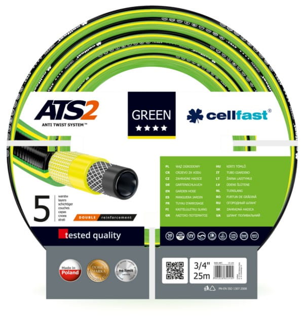 Cellfast Gartenschlauch Grün Ats 3/4" 50M *