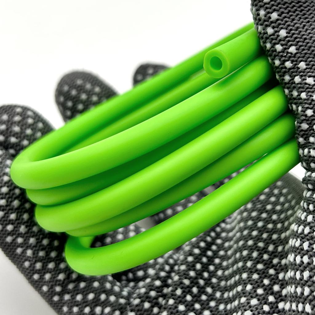 5M/2M Fruit Green Natural Latex Tube ID 1-8mm with excellent sealing performance and good extensibility