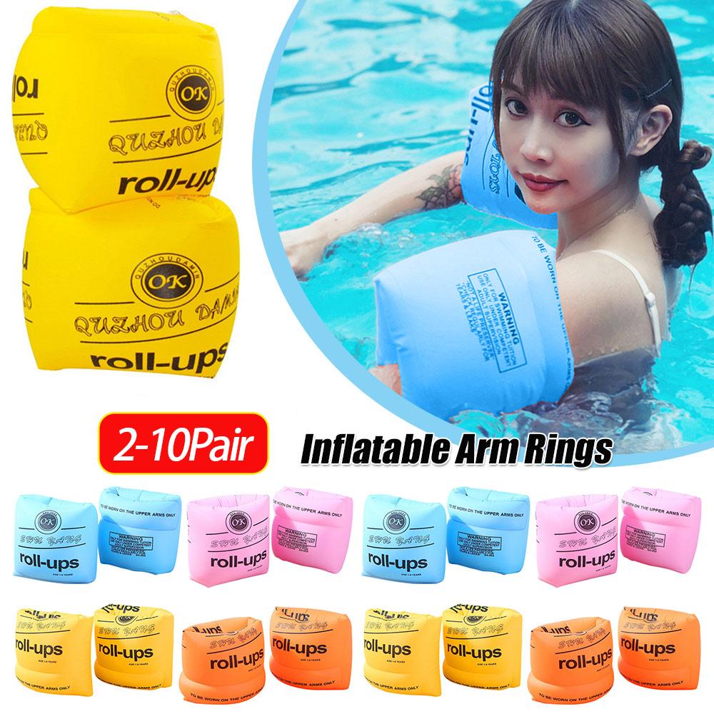 Adult Children Swimming Arm Rings Inflatable Pool Float Circle Sleeves Pool Buoys Armbands for Swim Trainer