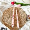 2Pcs Love Style Rich Colors Pattern Printing Smokeless Wedding Decoration Candlelight Dinner Long Candle Decoration Supplies