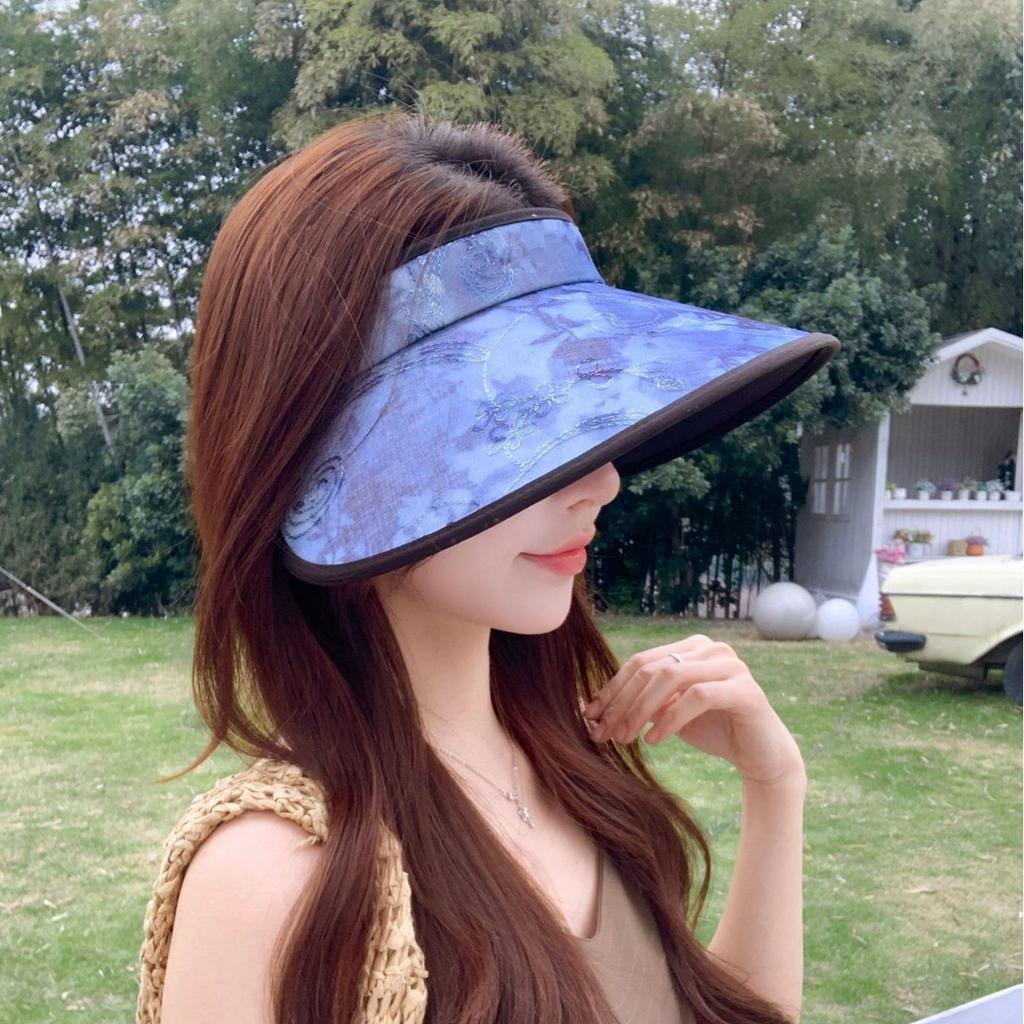 Summer 2026 Large Brim Sunshade Hat For Women, Outdoor Sports Sun Protection Empty Top Hat, Face-Enhancing Little Sun Hat