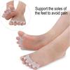 2pcs Four-Hole Toe Separator Silicone Overlap Toe Corrector Thumb Hammer Insoles Corrector Reusable Toe Spacers for Feet Spacers