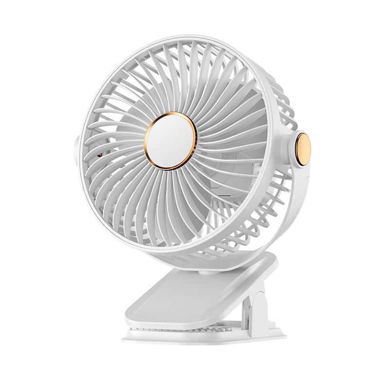 Clip-on Camping Fan 3 Speed Rechargeable Battery Operated Air Circulator Desktop Portable for Tent Office Dorm and Home