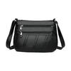 Bolso Bandolera para Mujer Bolso Cruzado de Piel Sintética Bolso de Hombro Simple con Múltiples Bolsillos Bolso de Mano para Ir al Trabajo y Compras