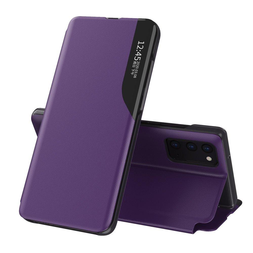 Elegant Purple Eco Leather Flip Case with Stand Function for Samsung Galaxy A72 4G