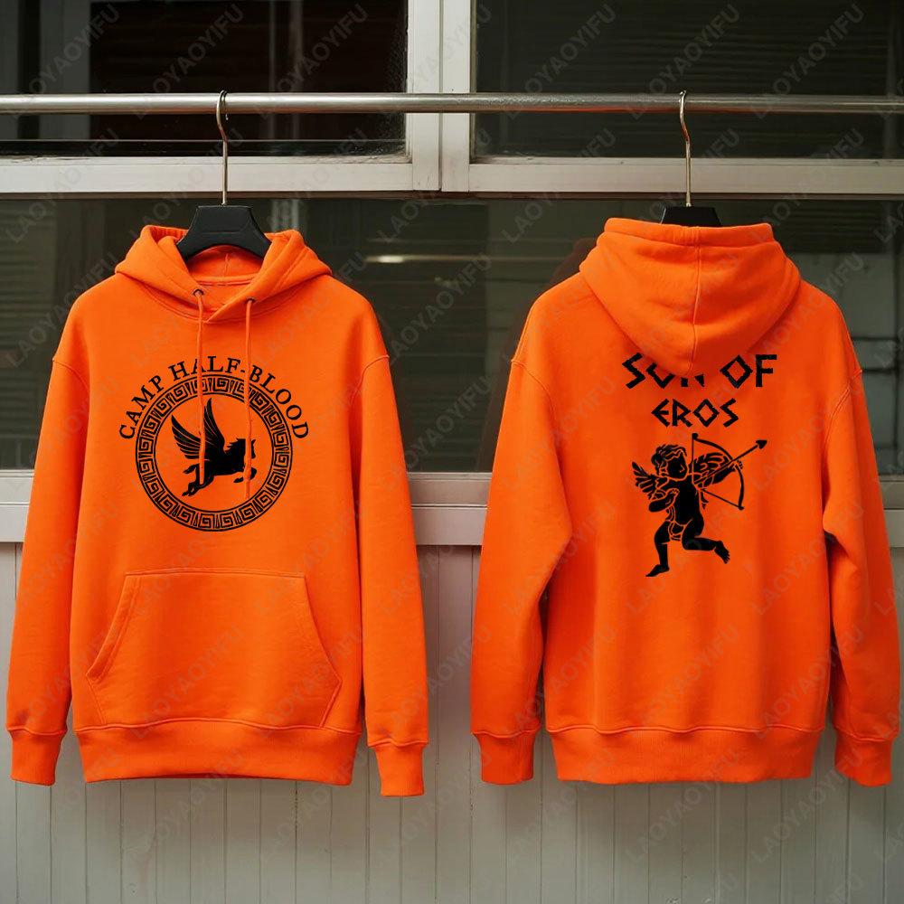 Camp Half Blood Hoodie Herbst Winter Essential Half Camp Spiel Männer Frauen Orange Pullover Poseidon von Sohn Halloween Sweatshirt Tops