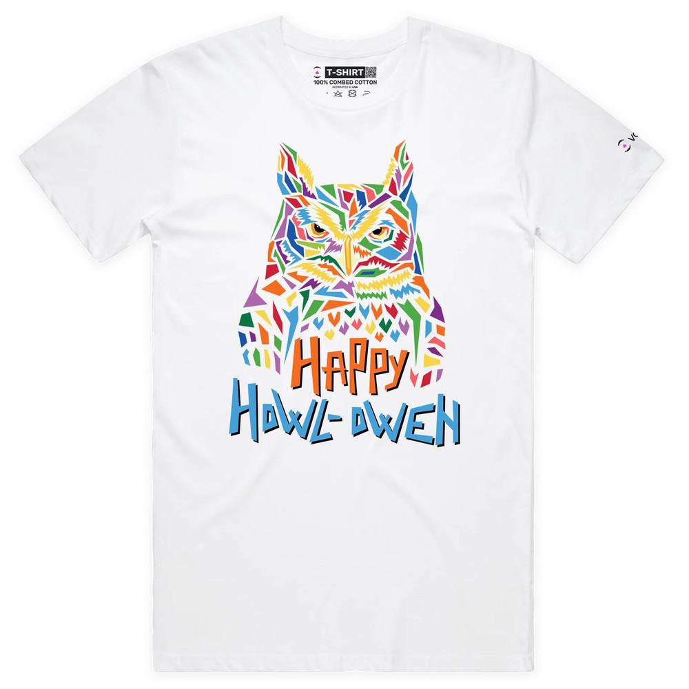 VOICEART Creepy Owl Funny Animals Halloween T-Shirt with Premium Graphic Design XL