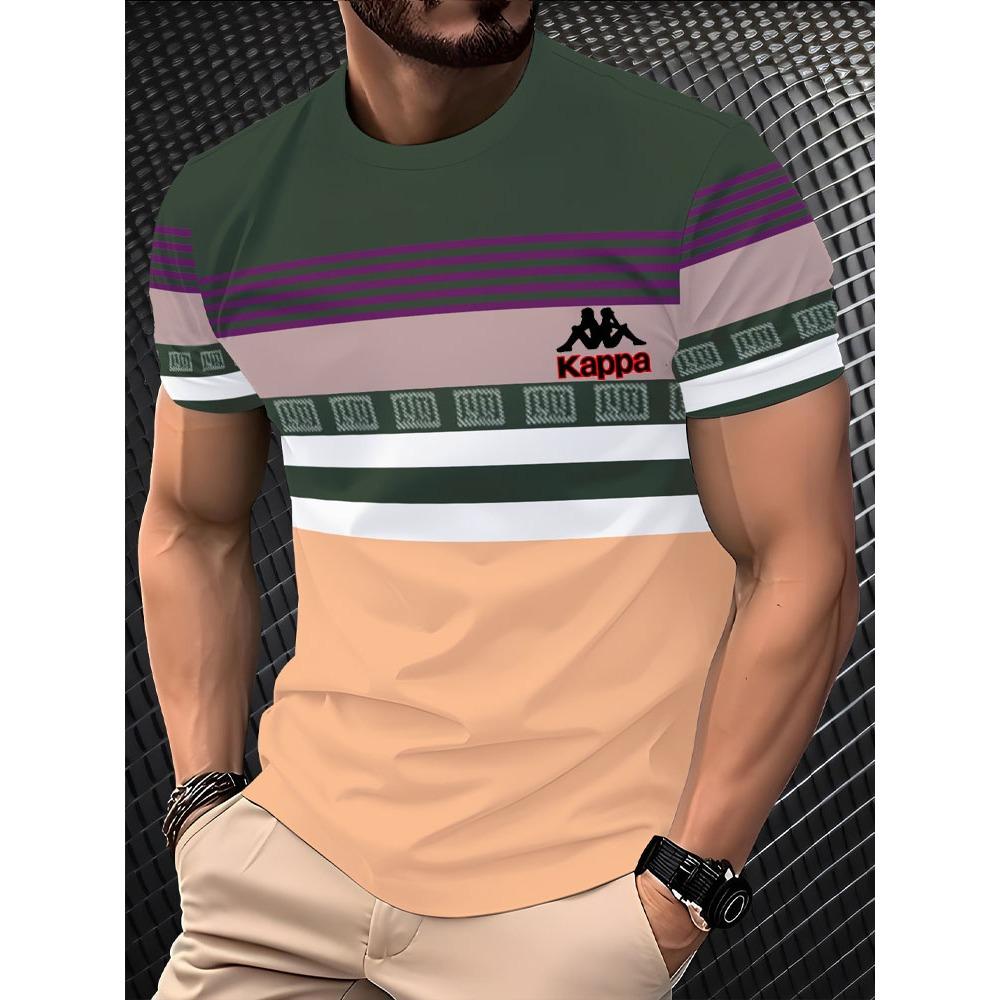 Pattern printed men's comfortable T-shirt, pattern T-shirt men's summer clothing, men's clothing