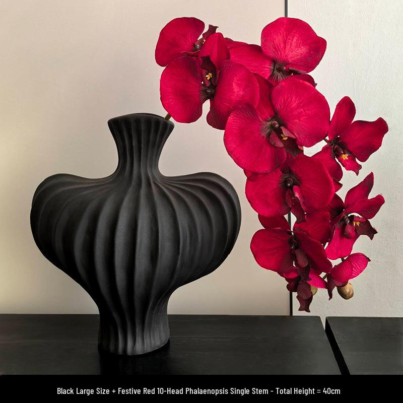 Light Luxury Phalaenopsis Artificial Floral Arrangement for Dining Table Decoration