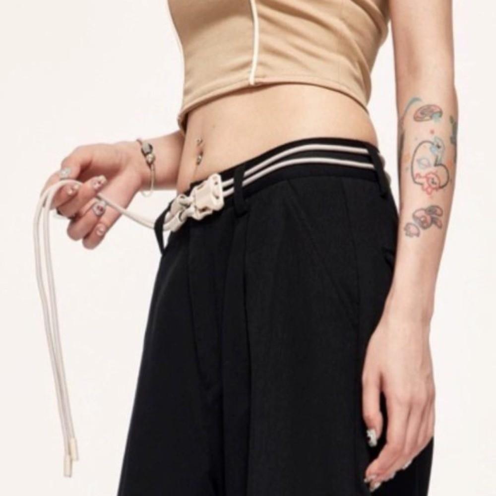 Casual Rope Waistband Tie Up Men Waist Belt Creative Cargo Pants Rope Belt  Streetwear
