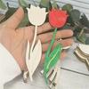 24pcs Blank Rose DIY Painting Crafts Unfinished Flower Graffiti Toys  Christmas Party Decoration