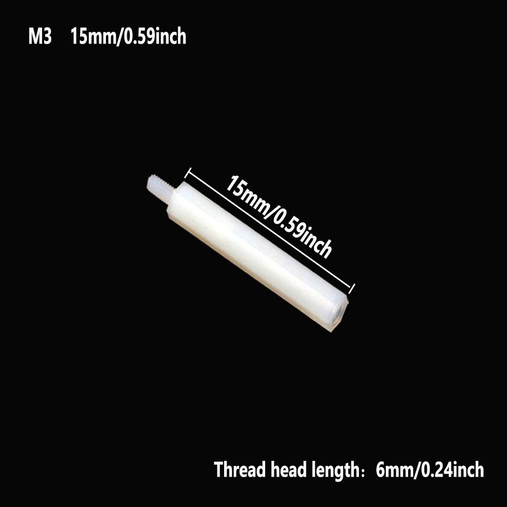 25Pcs White Nylon Single Head Fastener Durables Multi-Purpose Hardware Accessories