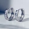 [Park So-hyun, Wearing Ichilin Easy] 14kgf Bold Ring Cubic One-Touch Earrings Silver 925 Ear0084