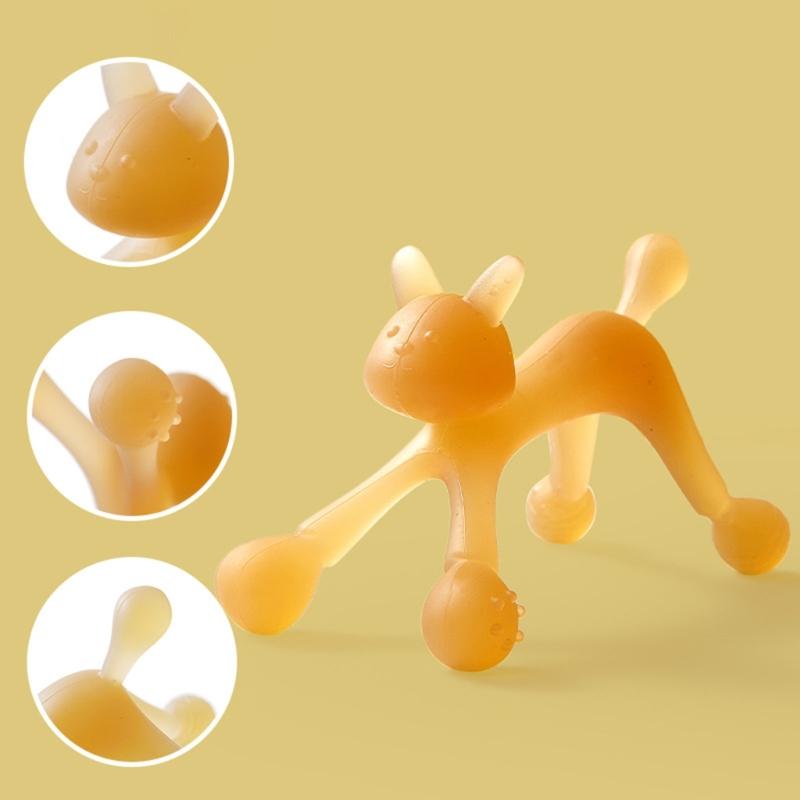 Baby Teething Toy Silicone Teether for Babies 0-6 & 6-12 Months Baby Chew Toy for Infant Girls & Boys Cat-shaped Durable