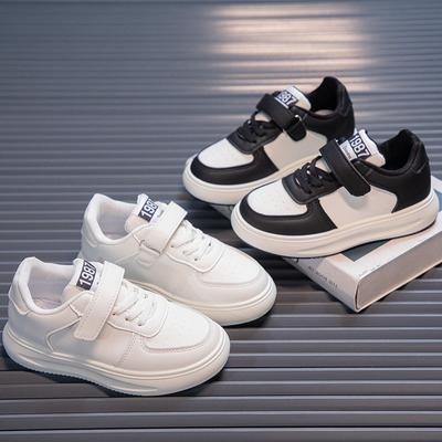 Petites Chaussures Blanches pour Enfants Garçons Décontractées Respirantes Filles Chaussures de Planche à Semelle Souple Étudiants Printemps et Automne Chaussures de Sport Basses