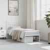 VidaXL Cadre de lit métal avec tête de lit blanc 75x190 cm 353576