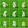 Multicolor Miniature Knickknacks Resin Cartoon Buuny Statue  Bonsai Ornament