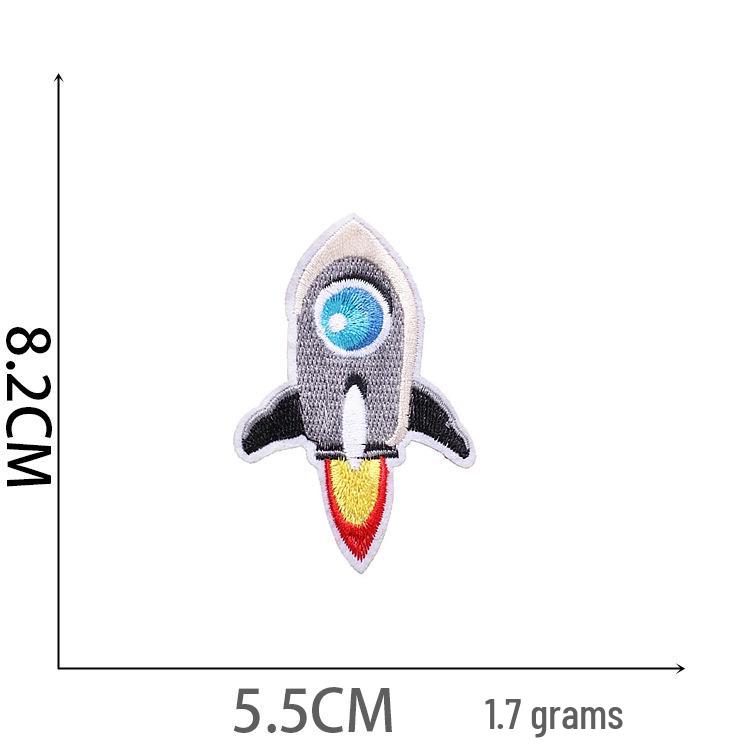 Howling Sky Astronaut Embroidered Rocket & Planet Patch