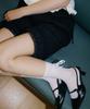 REORG Woi Lace Point Half Pants Black
