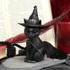 Witches Hat Occult Cat Figurine Desk Ornament Halloween Gift Cute Cat Decor
