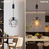 Battery-Powered Hanging Pendant Light, Waterproof Outdoor Indoor Chandelier with 6H Timer for Porch, Patio, Garden, Pergola, Bar
