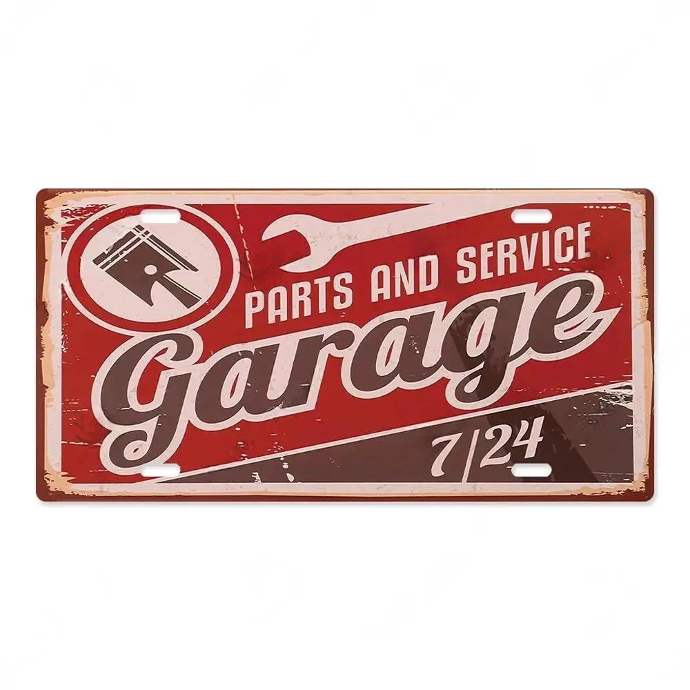 Service Reparatur Vintage Schild Nummernschild Metallschild Poster für Bar Pub Club Man Cave Garage Wanddekoration