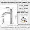 Stainless Steel 304 Cross-Border High Arc Bathroom Basin Faucet