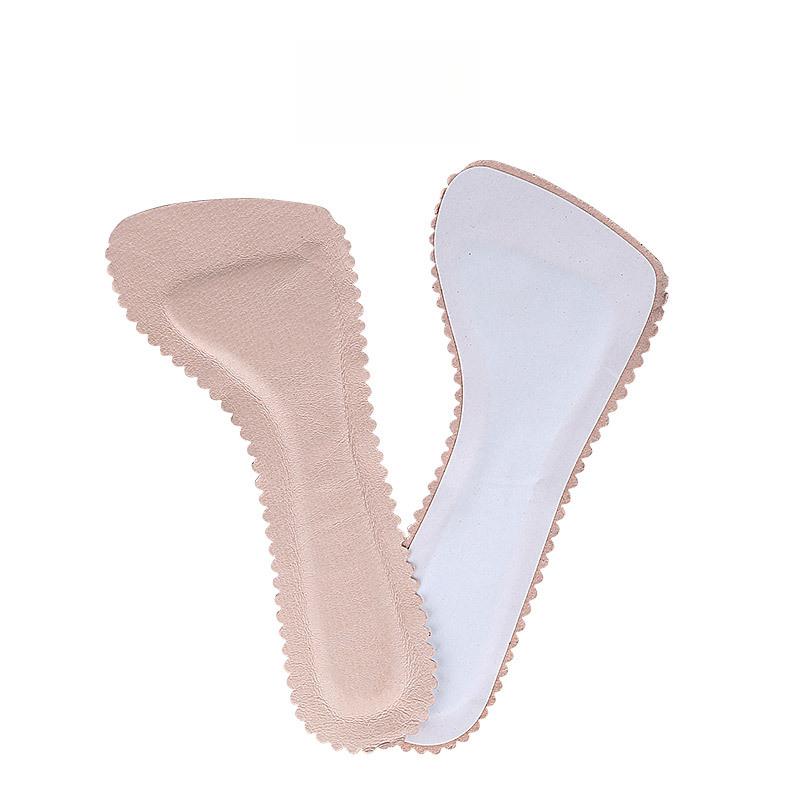 

Women s Sandals Insoles Self-adhesive Summer New Seven-point Pad Non-slip Breathable Sweat-absorbing High Heels Pigskin Seven-point Pad Sticker рожевий