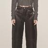 RECODE Vintage Satin Cutting Panel Pants_Rqpaa23518Bkx