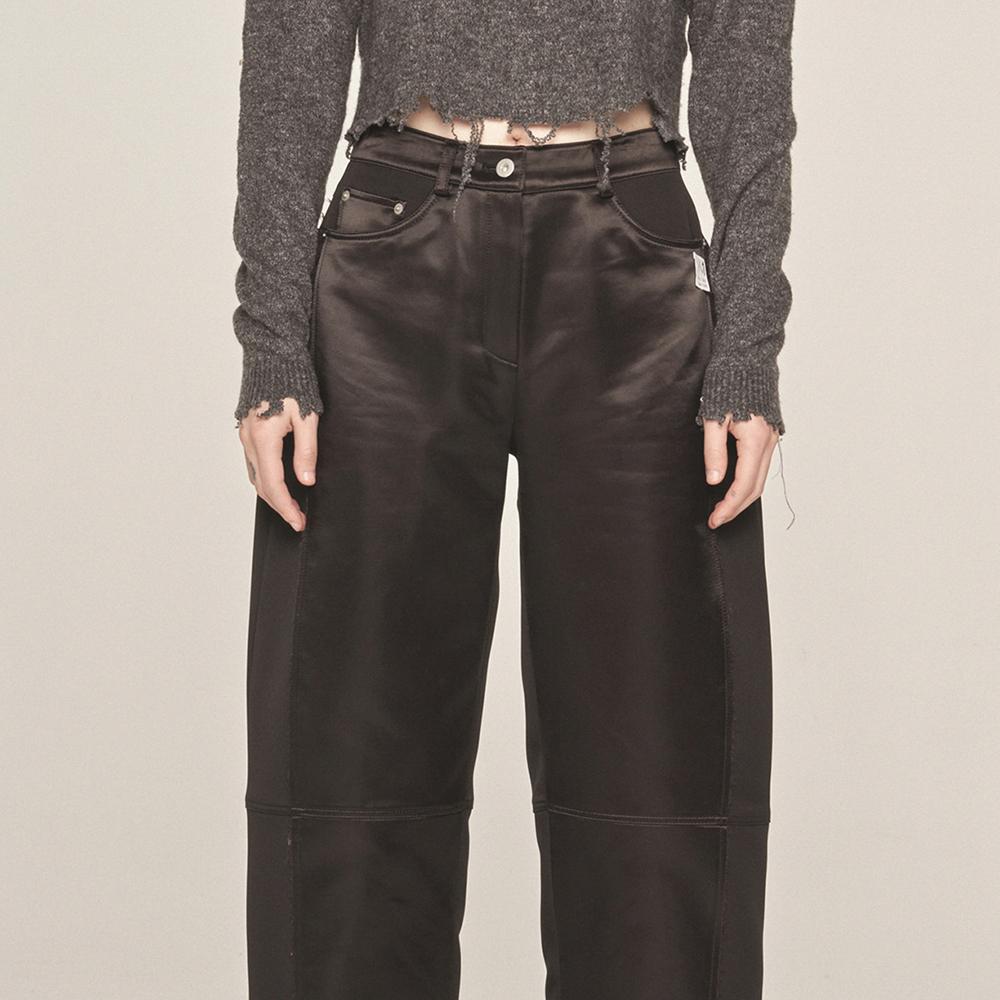 RECODE Vintage Satin Cutting Panel Pants_Rqpaa23518Bkx
