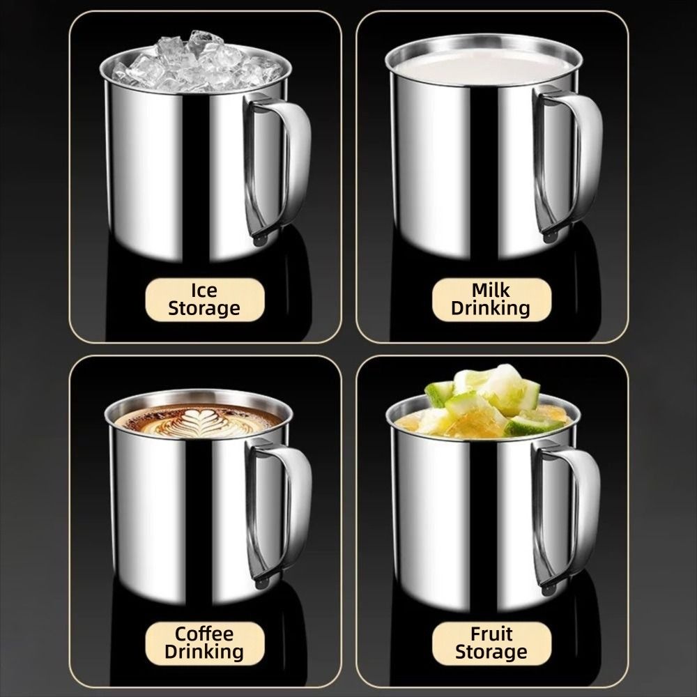 Handle Design Stainless Steel Cup With Lid Travel Mug New Coffee Cup Travel