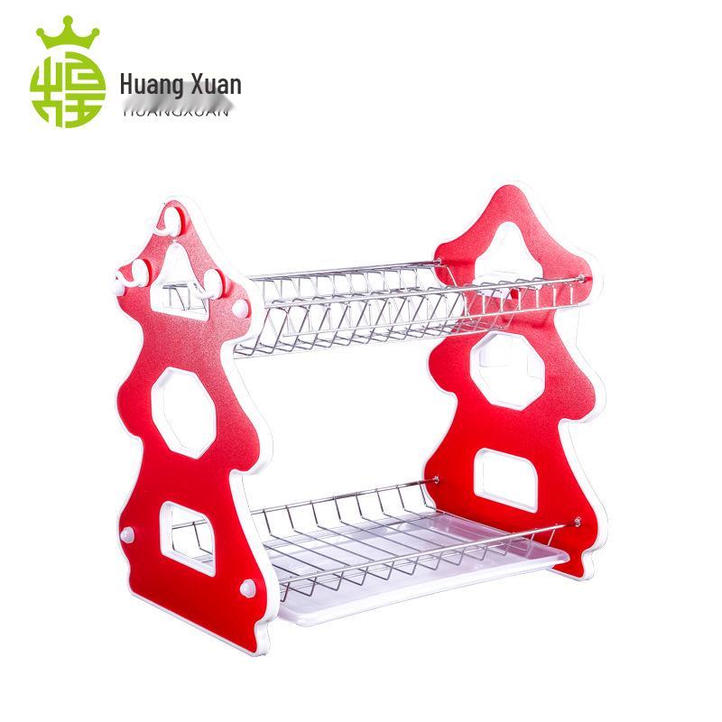 Christmas Tree Wooden Dish Drying Rack - Creative Home Storage Solution
