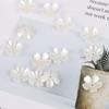 50-100pcs 15mm ABS Flowers Imitation Pearl Material Loose Beads Caps for DIY Bracelets Necklaces Jewelry Making Supplies