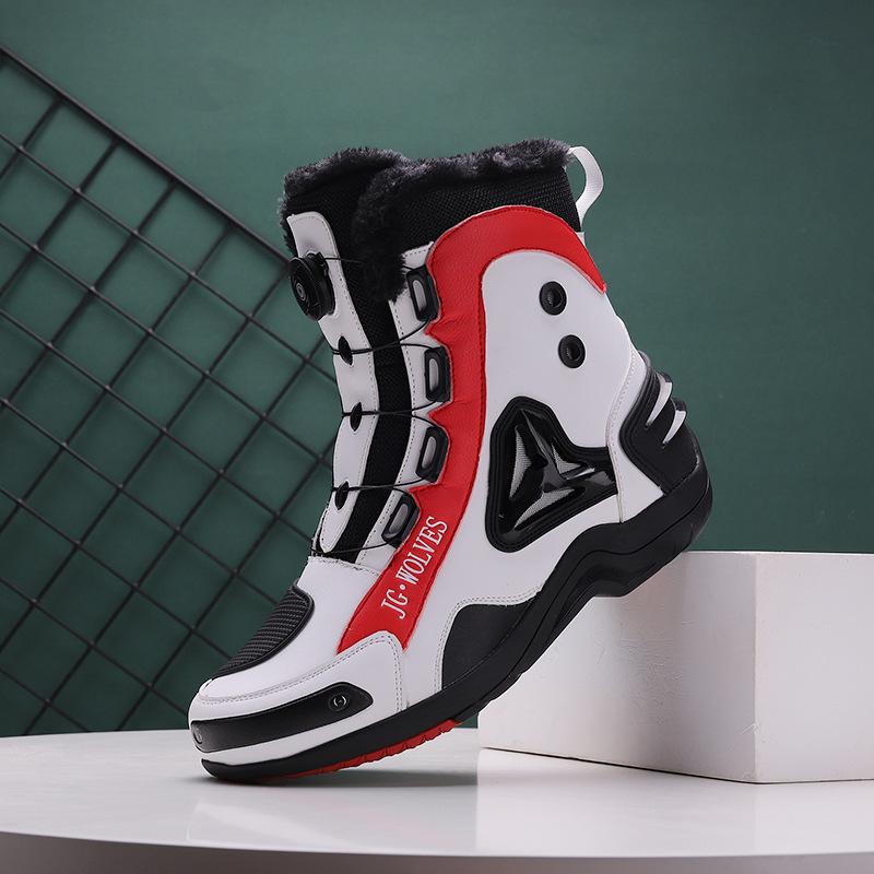 

Зимние бархатные мотоциклетные ботинки для езды для мужчин и женщин, для поездок на работу, для бездорожья, мотоциклетное туристическое снаряжение, теплые локомотивные ботинки, хлопковые ботинки 37