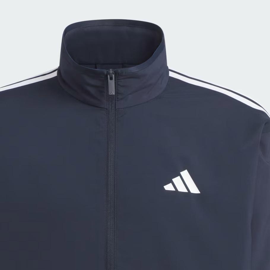 adidas Lange Mouw Staande Kraag Effen Jas Mannen Jassen KR8908