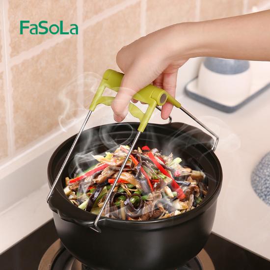 Fasola Кухонный зажим с защитой от ожогов Зажим для чаши Зажим для запекания Зажим для приготовления на пару Зажим для чаши Зажим для пластины Держатель тарелки Гаджет из нержавеющей стали