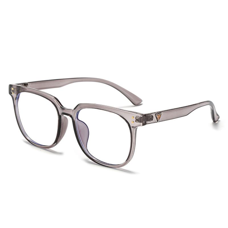 New Gradient Black Glasses Frame Large Square Frame Fashion All-Match Plain Glasses Men's Ultra-Light Tr Fashion Anti-Blue Light Glasses