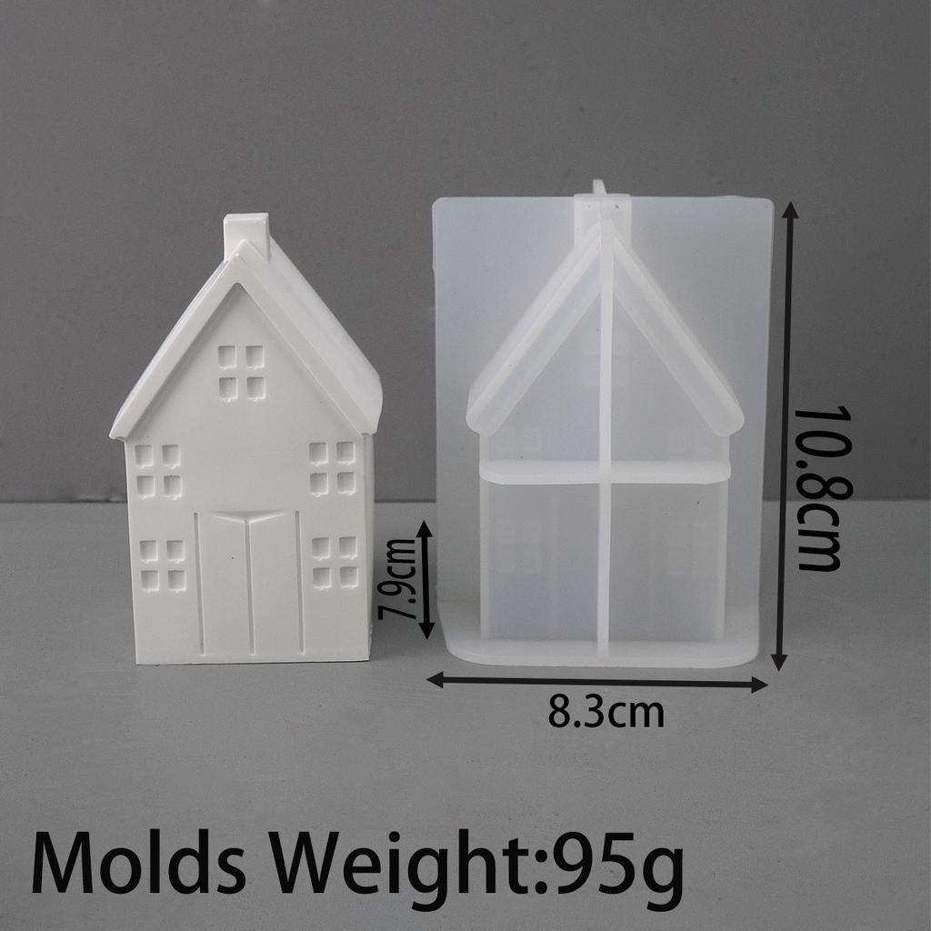 Forma silikonowa 3D Dom na świece DIY Ręcznie robiona Domy z oknami Formy na mydło aromatyczne Forma do odlewania gipsu żywicznego Dekoracja domu Rzemiosło Prezenty