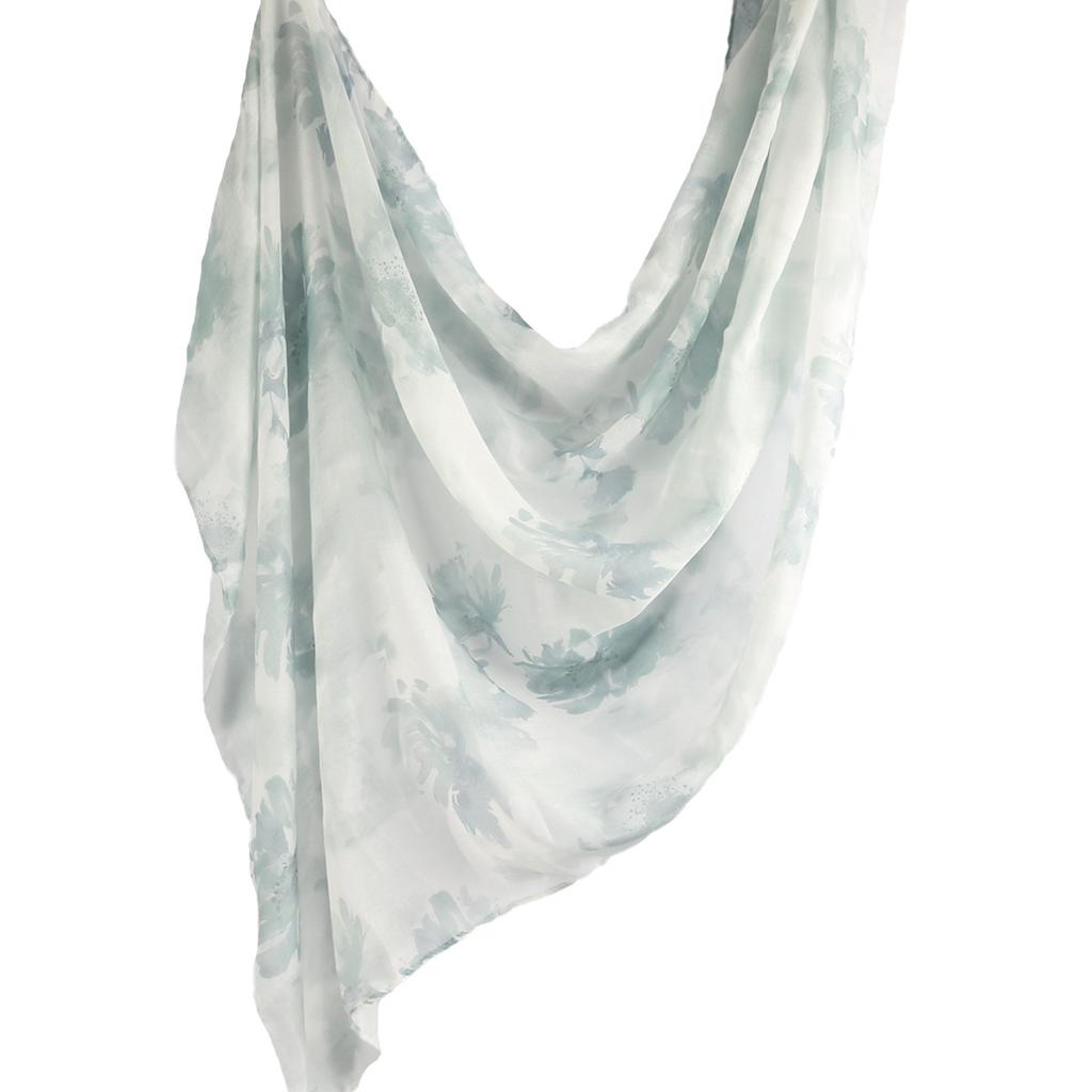 Aquarell Blume Viskose Hijab Schal Atmungsaktiv Weich Lang Mode Schals Kopftuch Paisley Muster Muslimische Hijabs Für Frauen