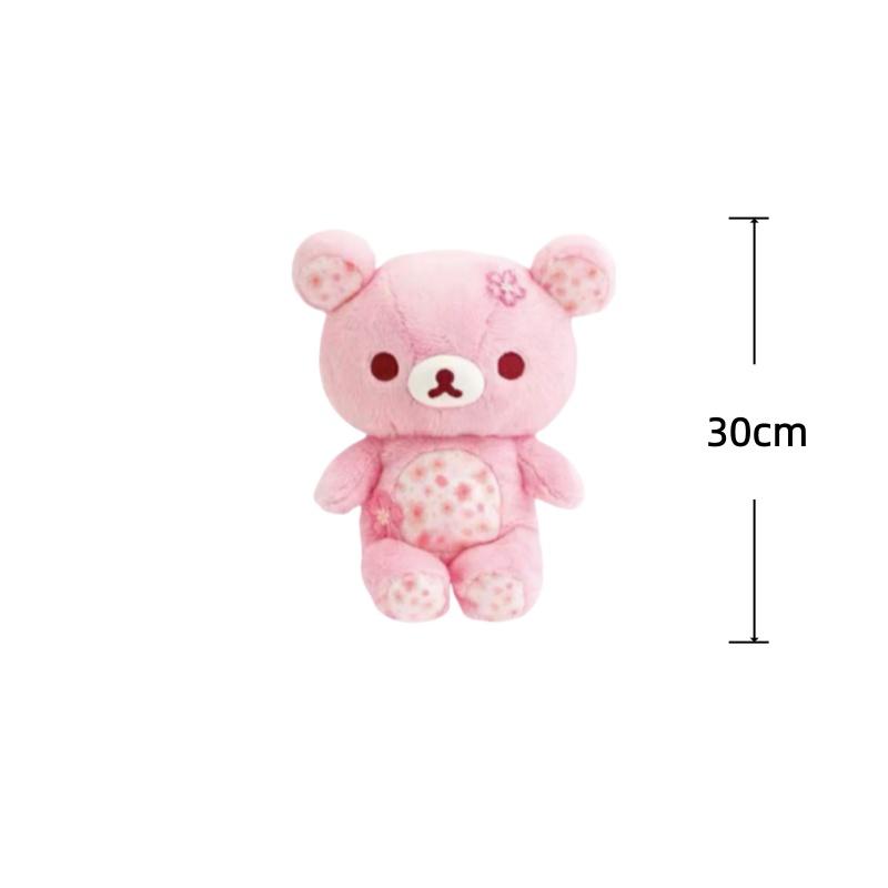 Cherry Blossom Plush Bear 30/40/50cm Cute Stuffed Doll Home Decor Kids Birthday Gift