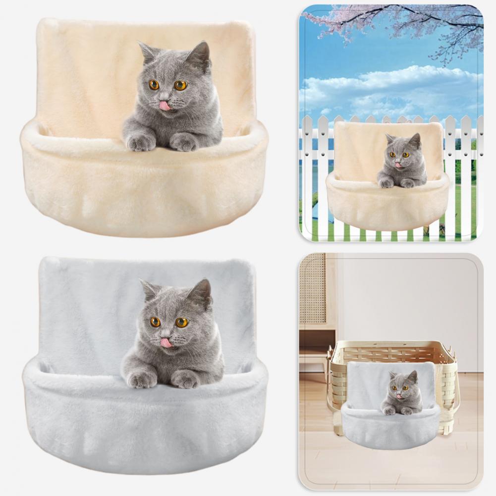 Comfortable Cat Bed Foldable Cat Bed Cozy Cat Radiator Bed with Metal Frame Plush Hammock for Heaters Foldable for Warmth